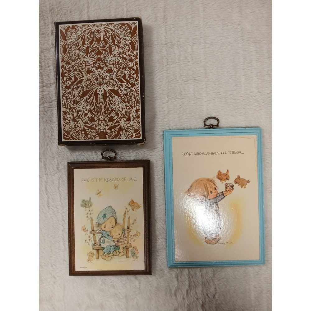 Vintage Hallmark Springbok Betsey Clark lot of 2 Wall Plaques